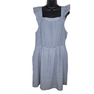 Monteau Searsucker striped sleeveless summer dresss Size 2x